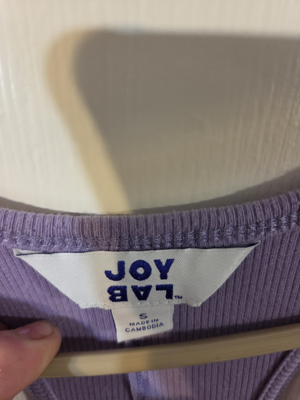 JoyLab Lavender Ribbed Racerback Tank High In Back - Picture 3 of 3